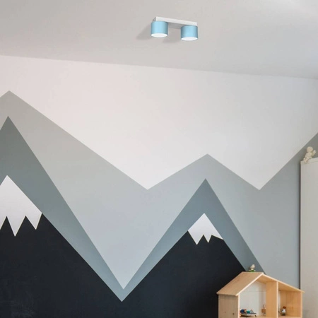 Lampa sufitowa listwa DIXIE BLUE 2x GX53 szer. 24cm | niebieski