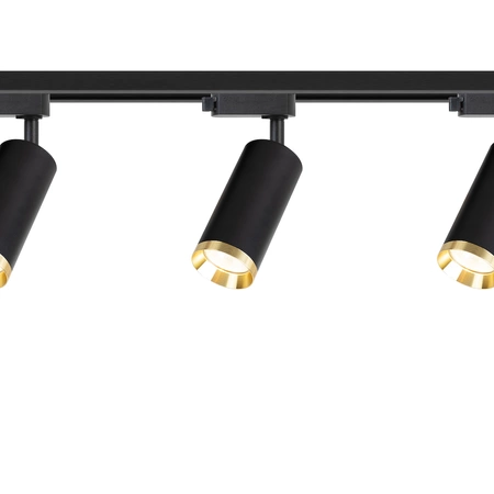 Zestaw Oprawa Mica Track Czarny + Złoty 3xGU10 1m