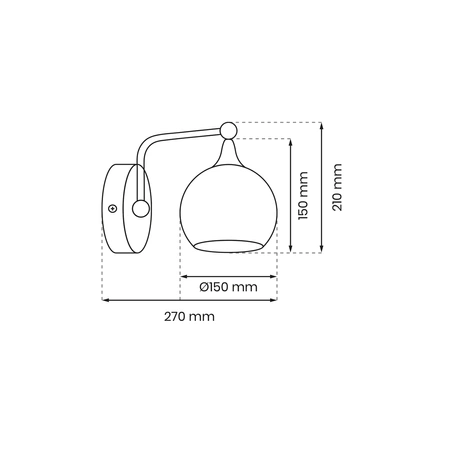 Kinkiet MONTE, MLP8319, srebrny, 1x60W E27