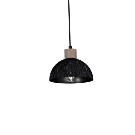 Lampa wisząca ERIK, MLP7640, przecierany czarny/drewno patynowane, 3x60W E27