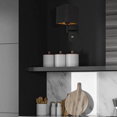 Kinkiet NAPOLI BLACK/GOLD 1xE27 ML6365