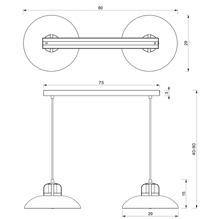 Lampa wisząca FELIX GREEN/GOLD 2xE27