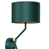 Kinkiet VERDE, MLP7873, zielony/złoty, 1x60W E27 + 1x8W mini GU10