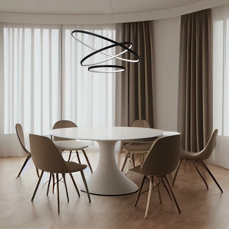 Lampa wisząca ROTONDA, czarna, 93W LED, barwa neutralna 4000K, ML7945