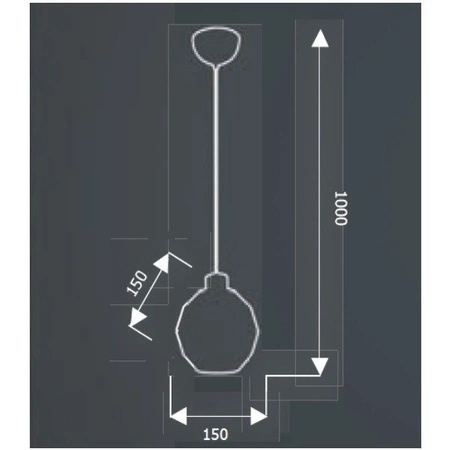 Lampa wisząca z kryształków COMO crystal kula