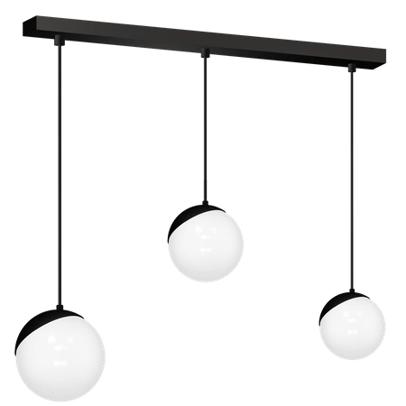 Lampa wisząca SFERA, MLP7237, czarny/biały, 3x40W E14