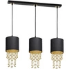 Nowoczesna lampa wisząca listwa ALMERIA BLACK/GOLD 3xE27 MLP64400