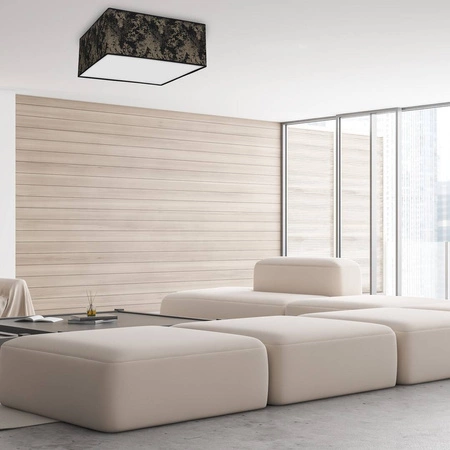 Lampa sufitowa SATINO, 50cm, czarny/złoty, 3x60W E27, MLP7315