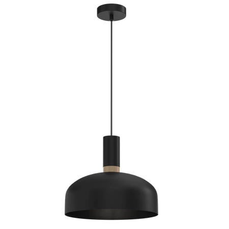 Lampa wisząca MALMO BLACK/WOOD 1xE27