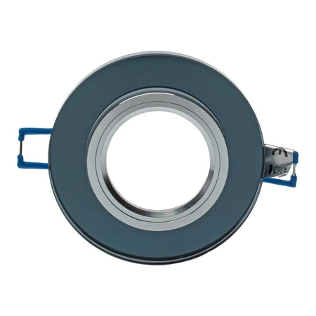 Oczko sufitowe szklane OKRĄGŁE Kolor: czarny EKOS205