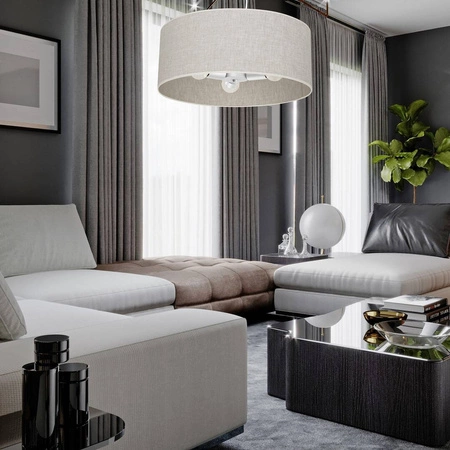 Lampa wisząca LINO, MLP7501, biały/szary, 3x60W E27