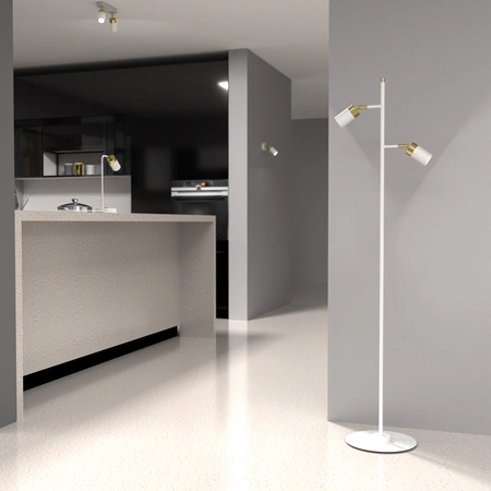 Lampa podłogowa JOKER WHITE/GOLD 1xGU10