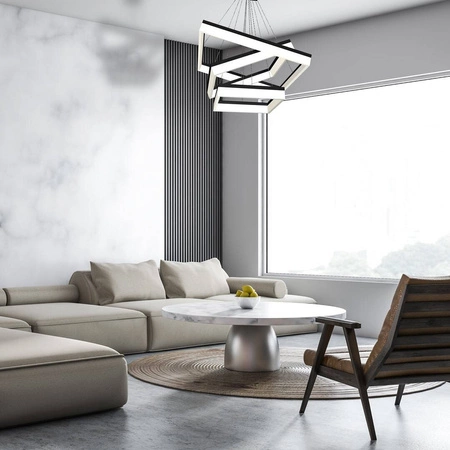 Lampa wisząca kwadraty NERO LED 81,5cm