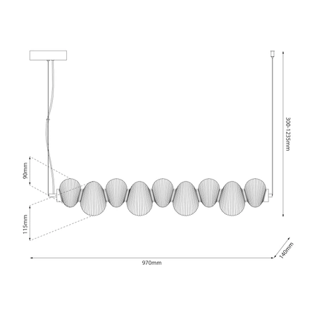Lampa wisząca BOLLA SMOKED 32W LED