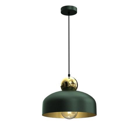 Lampa Wisząca HARALD GOLD GREEN 1xE27