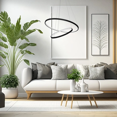 Lampa wisząca HOOP BLACK 51W LED