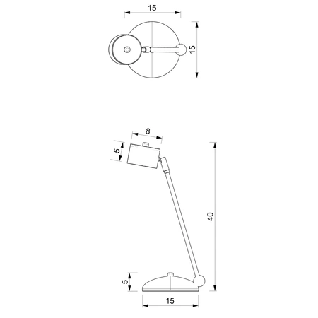 Lampka biurkowa ARENA, MLP7776, niebieski/złoty, 1x11W GX53