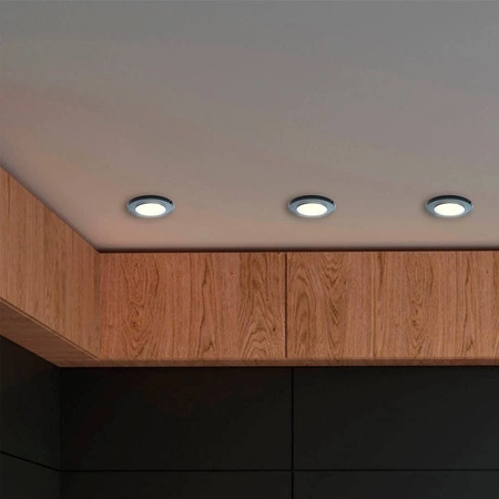 Oczko sufitowe szklane OKRĄGŁE Kolor: czarny EKOS205