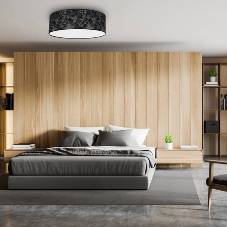 Lampa sufitowa SATINO, Ø60cm, czarny/srebrny, 3x60W E27, MLP7330