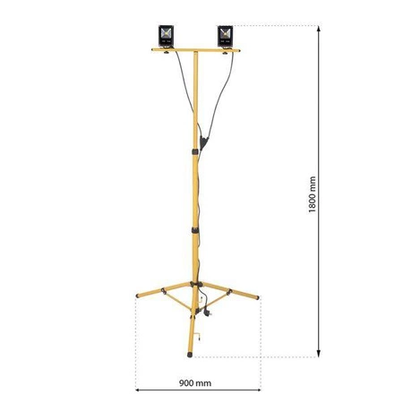 Stojak statyw budowlany + Naświetlacz LED 2x10W wys 1,8m
