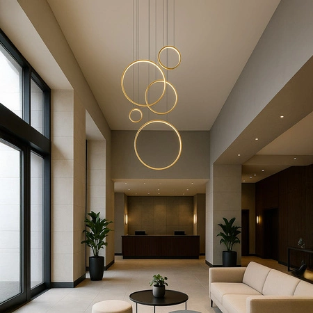 Lampa wisząca Saturno Gold 100W LED mezzanine