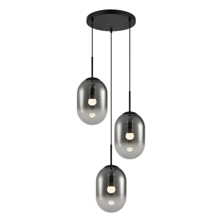 Lampa wisząca ALIAS BLACK 3xE14 koło