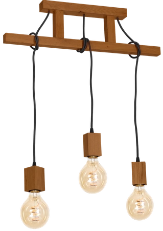 Lampa Wisząca JACK, MLP4357, dąb, 3x60W E27