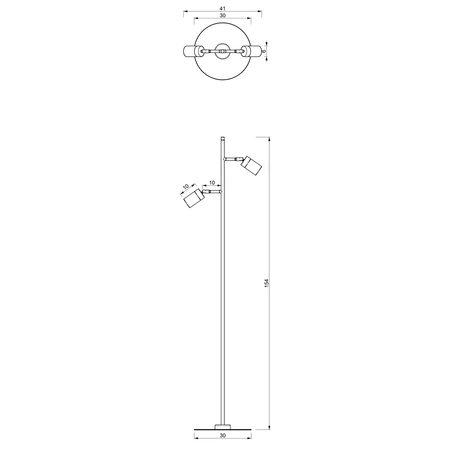 Lampa podłogowa JOKER WHITE/CHROME 2xGU10