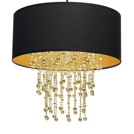 Nowoczesna lampa wisząca ALMERIA BLACK/GOLD 1xE27 MLP6441