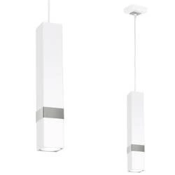 Nowoczesna lampa wisząca VIDAR WHITE/CHROME 1xGU10 MLP6283