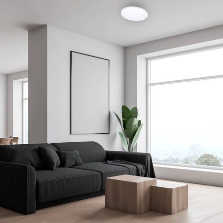 Plafon SIENA, ML262, biały/chrom, 25W LED, Ø350 mm + pilot