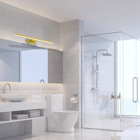 Kinkiet do łazienki lustro SHINE GOLD LED 13,8W 60cm | złoty