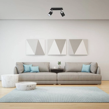 Lampa sufitowa nowoczesna reflektorek spot JOKER II czarny szer. 36cm