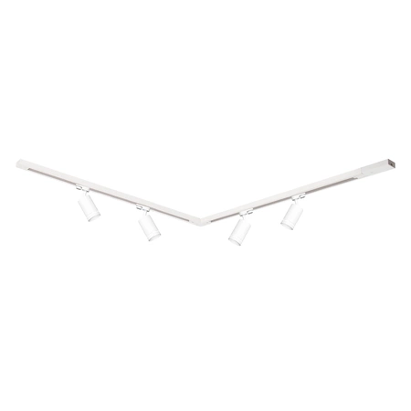 Zestaw Szynoprzewód 4xPipe Ring GU10 + Prowadnica 2x1m + Złączki - Biały