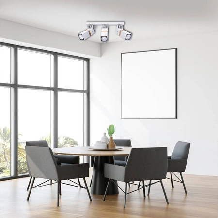 Lampa sufitowa nowoczesna reflektorek spot VIDAR III biały szer. 60cm