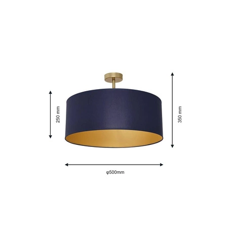 Nowoczesna lampa sufitowa BEN NAVY BLUE/GOLD 3xE27 MLP6457