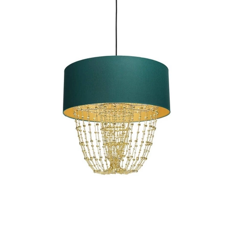 Nowoczesna lampa wisząca ALMERIA GREEN/GOLD 1xE27 MLP6452
