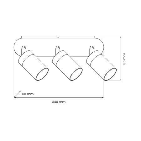 Lampa sufitowa JOKER CASHMERE/GOLD 3xGU10