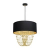 Nowoczesna lampa wisząca ALMERIA BLACK/GOLD 1xE27 MLP6442
