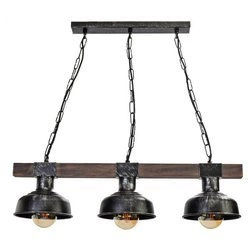 Lampa wisząca FARO BLACK / WOOD 3xE27 60W MLP6243