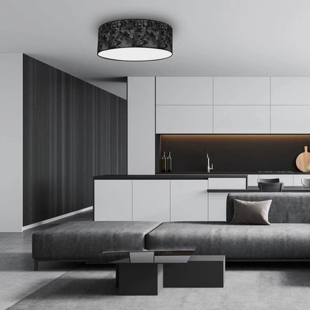 Lampa sufitowa SATINO, Ø50cm, czarny/srebrny, 3x60W E27, MLP7329