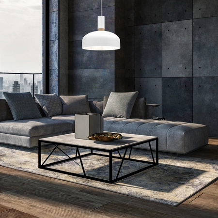 Lampa wisząca MALMO WHITE/WOOD 1xE27