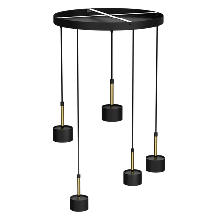 Lampa wisząca ARENA, MLP7763, czarny/złoty, 5x11W GX53