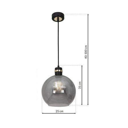Lampa wisząca OMEGA BLACK / GOLD MLP65300