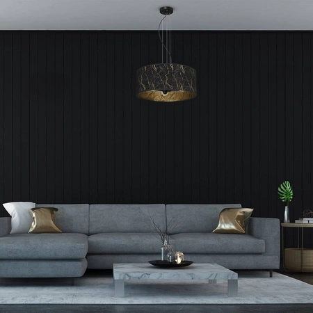 Lampa wisząca SENSO Black/Gold 3xE27 wys. 90cm | czarny złoty