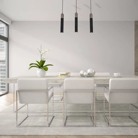 Lampa wisząca SOLO, MLP7470, przecierany czarny/drewno patynowane, 3x5W mini GU10