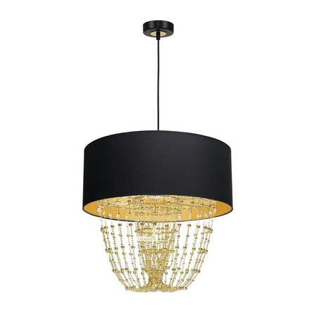 Nowoczesna lampa wisząca ALMERIA BLACK/GOLD 1xE27 MLP6442
