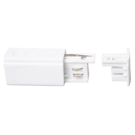 Zasilanie + Zaślepka Do Szynoprzewodu Biały 3-Obwodowy