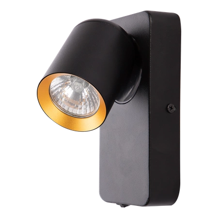 Kinkiet Andy 1xGU10 Czarny + Złoty