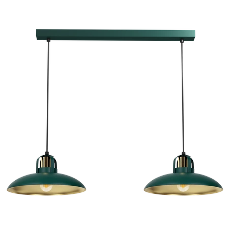 Lampa wisząca FELIX GREEN/GOLD 2xE27